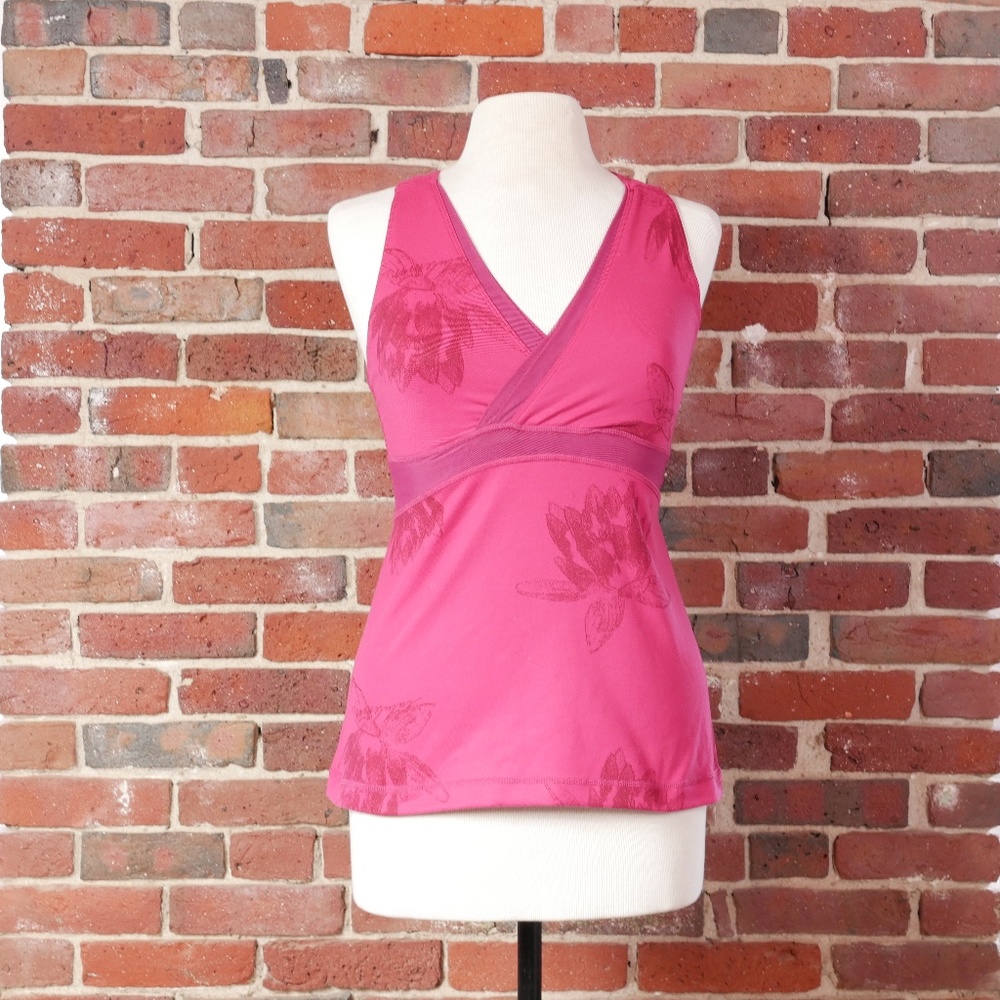 Lululemon Deep V Tank, Rich Pink Size 10